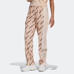 Adidas Womens Halo Blush ADIBREAK Snap Button Track pants Small Discontinued